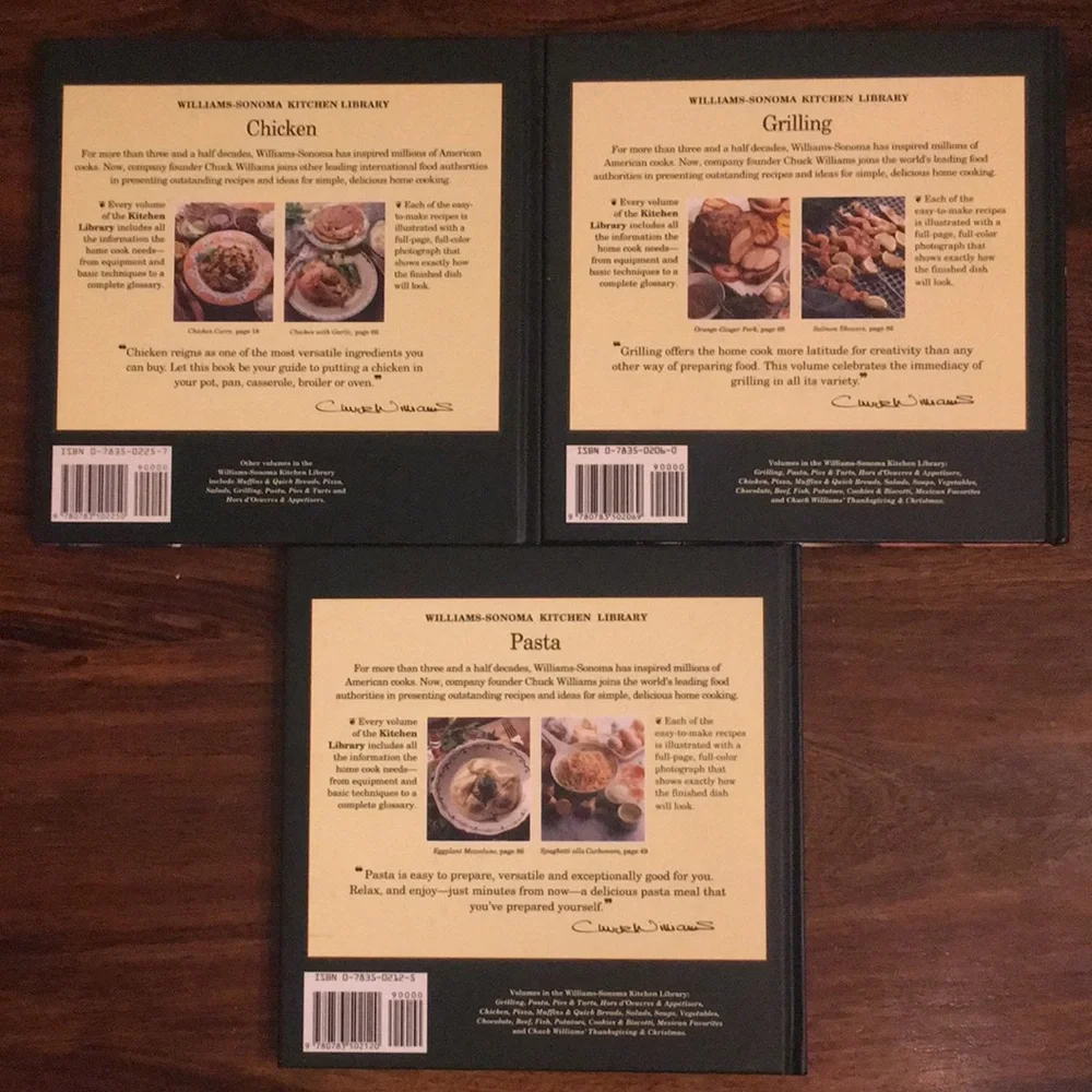 Williams Sonoma Kitchen Library Cookbook Trio Set of 3 - Beef Potatoes Fish